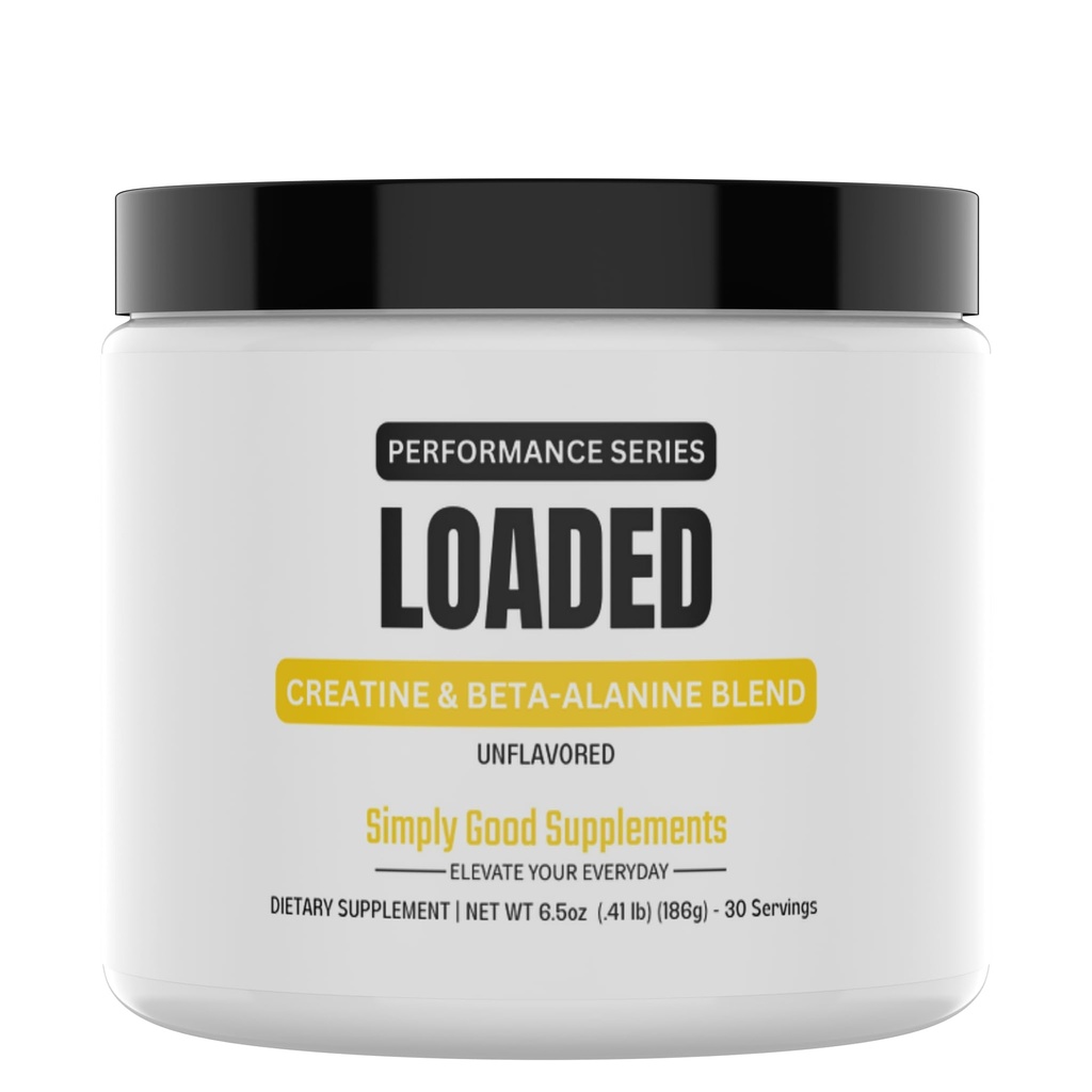 加载的Creatine & Beta-Alanine Powder – 3200mg Beta-Alanine 和3000mg Creatine 单水合物 – 推动力量,力量,和耐力 – 每日肌肉性能支持补编 – 30 services