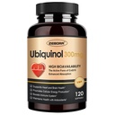 ZEBORA Ubiquinol CoQ10 300mg Softgels,4-in-1强抗氧化剂促进心脏和血管健康,能源生产必备,Max吸收活性形式的CoQ10,120 Softgels
