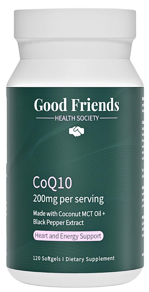 Ubiquinol CoQ10 200mg - 与黑椒抽取和椰子MCT油的高吸收量 - 120 Softgel, Lab-Tested, no种子油,非GMO - 心脏和能量支持
