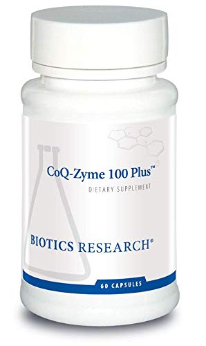 BIOTICS Research Coq Zyme 100 + 100 mg 乳化Co Q10,高吸收,添加B-复合维生素,心脏健康,健康能量水平 60卡普尔