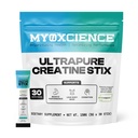 MYOXCIENCE Creapure → Creatine Stix → 5格拉姆的德国Creatine Monohydrate per Stick Pack → 支持肌肉性能,精益体质,和认知 → 30 单服务 Stix