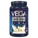 Vega蛋白 + Creatine - 30g 植物基蛋白, 香草, 20 services, 3g Creatine, 5g BCAAs, Vegan, Keto, Gluten Free, 奶制品自由, 低卡布, 用于肌肉生长和维修, 饮料混合, 33.9oz