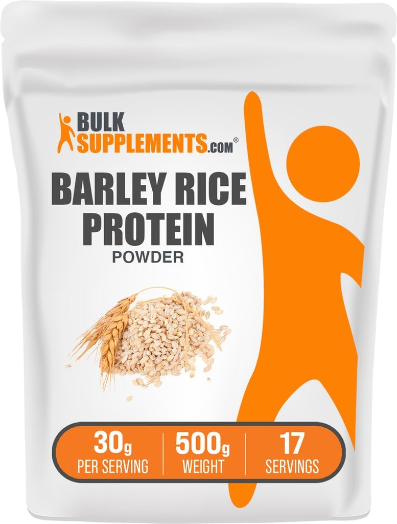 Bulk Assupports.com 大麦米蛋白粉 - 维根蛋白粉 - 运动营养 - 不受欢迎的乳品免费,每服30g,500g(1.1磅)(包1)