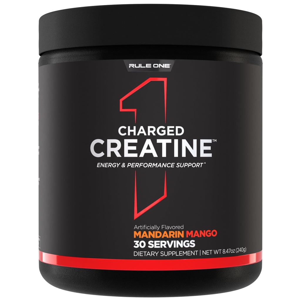 规则1 蛋白质充电Creatine - 配有Creatine,Electrolyte的多功能工作补编,以及用于强度,性能,和水力支持的能量组合(30位服务员,普通话普通话)