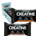 (NEW) 吉米耶巴尔! Creatine蛋白棒 - 5g of Creatine Monohydrate + 20g 蛋白棒 - 高蛋白棒 - 支持肌肉生长,力量和复苏 - 运动员真正的食品能量棒 → 6巧克力花生酱 + 6 Fudge Brownie Variety Pack (12个巴)