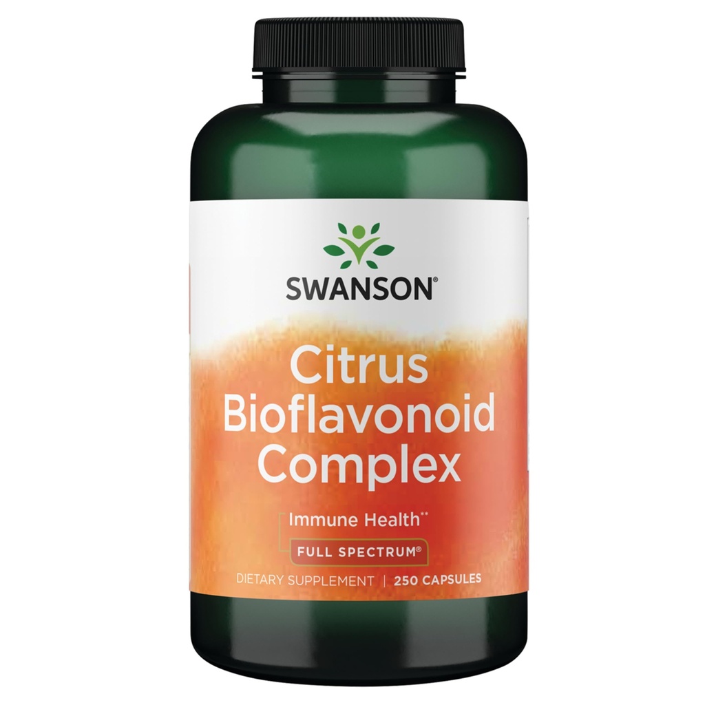 Swanson 完全光谱 Citrus Bioflavoid 复合体 - Aids Vitamin C 吸收和促进免疫健康 - 标准化到50% Bitter Orange Bioflavoids - (250 Capsules) 1 包装