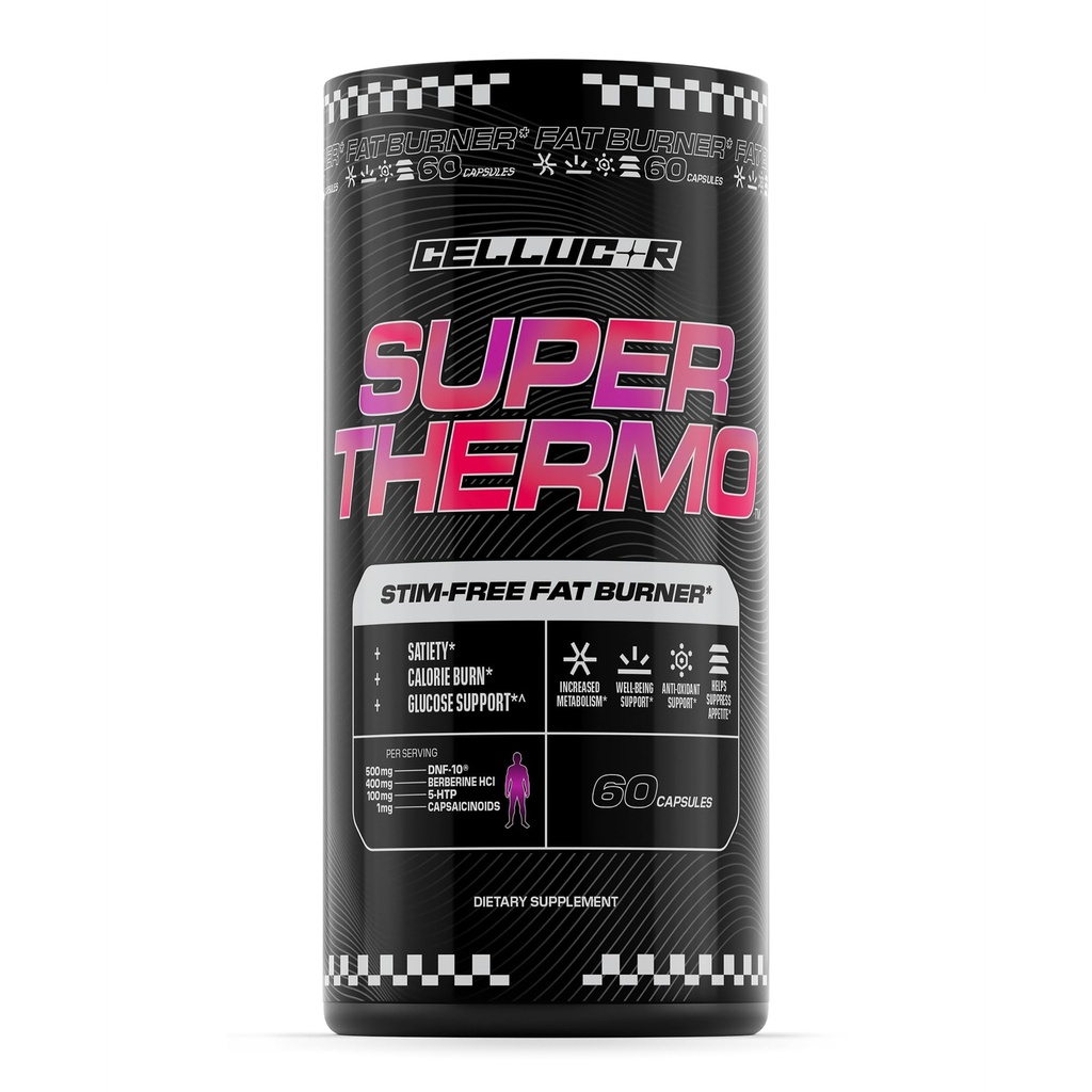 Cellucor Super ThermoTM 无刺脂肪燃烧器 | 热成性, Appetite 和葡萄糖支持 | 60 Capsules