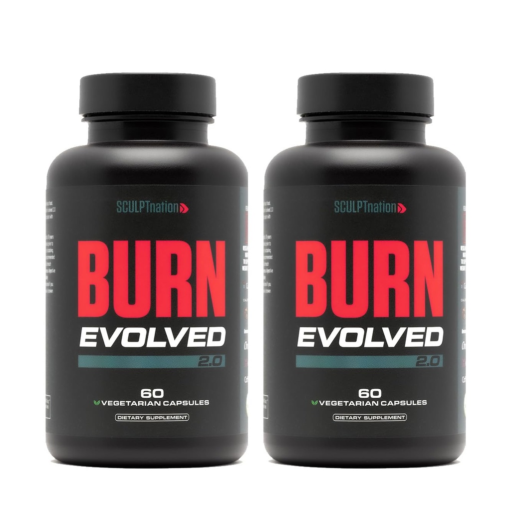 雕塑民族,由V Shred Burn Day 男子-代谢促进器与Cayenne, Gymnema Leaf 提取器,和 Alpinia Galanga 根粉 - 2-Pack - 60 Capsules