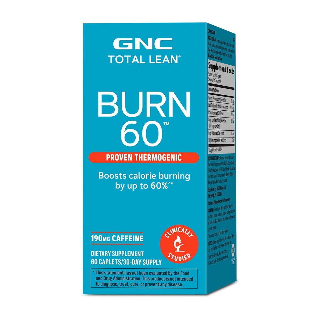 GNC 总精度燃烧60,临床证明的热源公式,30种服务