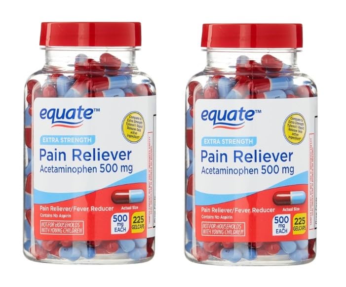 额外力量 Acetaminophen 500 mg Gelcaps - 225 计数(包2)