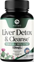 Liver Cleanse Detox & Reference - 取材和免疫健康牛奶湿润补充剂 - 姜根,乔琳和丹德利翁根 - 草药活佛支持Silymarin, Beetroot & Artichoke - 120 Capsules