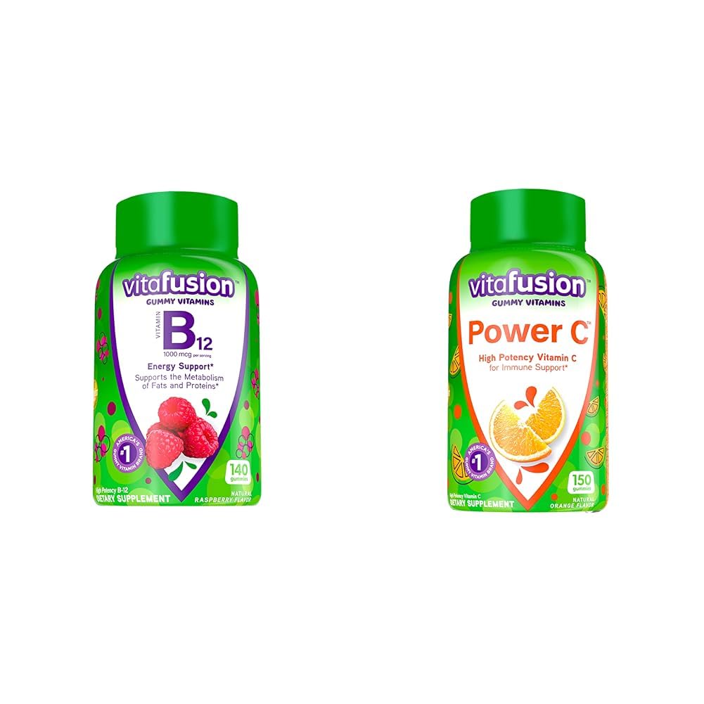 维生素B12 Gummy 维生素140 Count & Power C 维生素C Gummys 150 Count