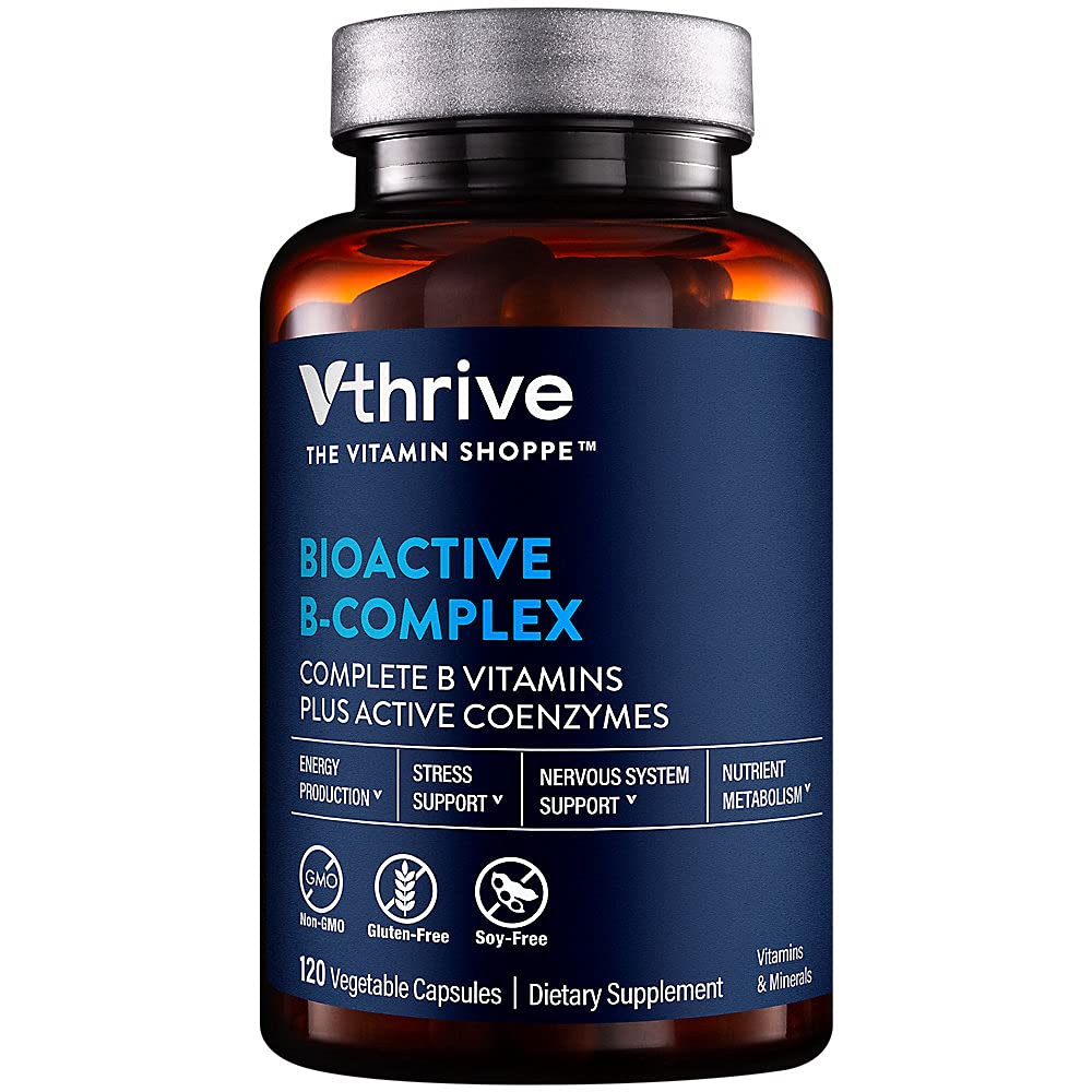 Vthrive B-Complex - 维生素B + 能源生产活化酶(120个蔬菜罐头)