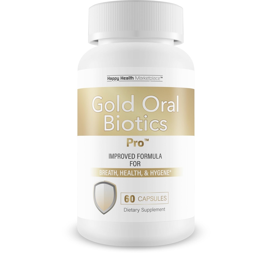 黄金口腔生物 Pro - 我们最好的口腔健康 Probiotics - 我们最好的口腔健康 Probiotics and Prebiotics - 口腔不良呼吸的高级口腔生素 - 11 Strain 40亿 CMFU Probiotic Capsules - 牙齿和口腔性亲生素