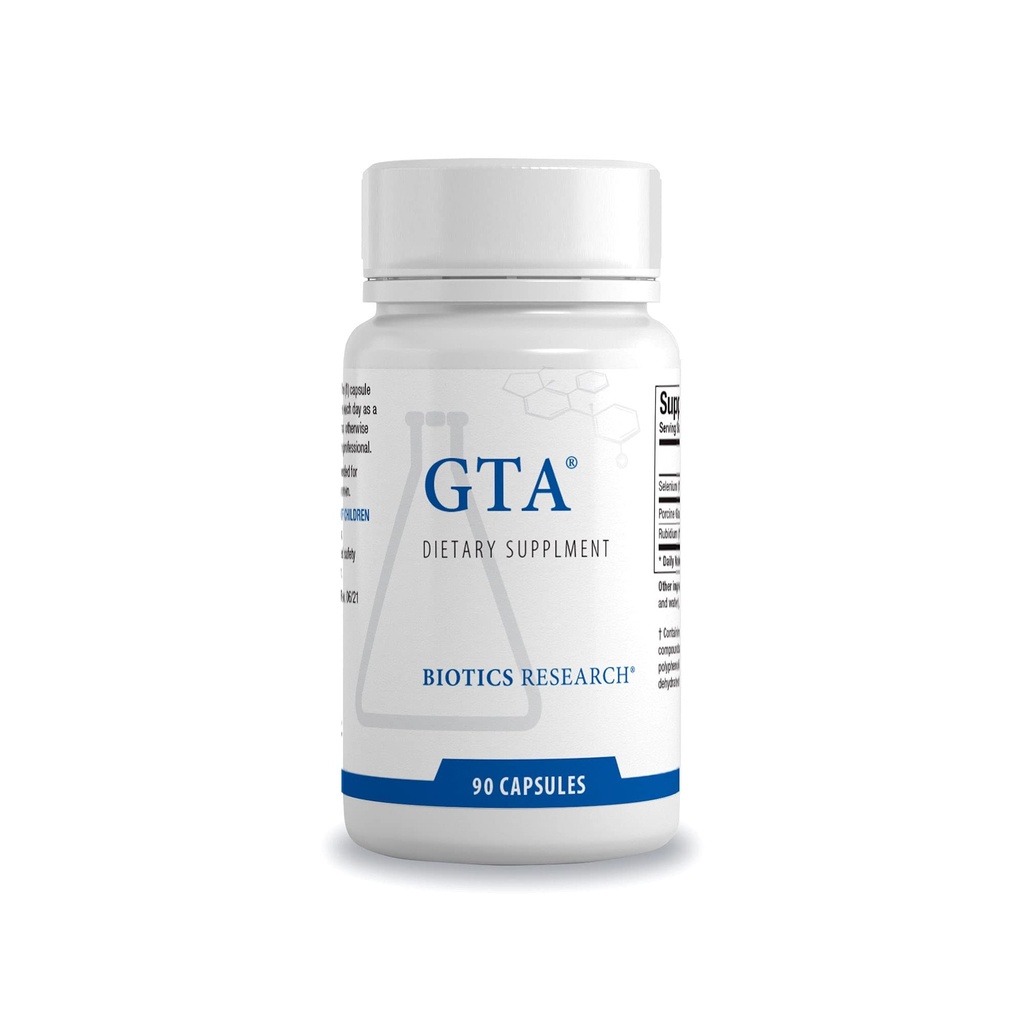 生物研究 GTA – 用Rubidium,Porcine Glandular,内分泌腺支持,最佳激素平衡 - SOD, Cataase, Phytocolly Bunde Trace Elements - 90 Capsules 配以元素