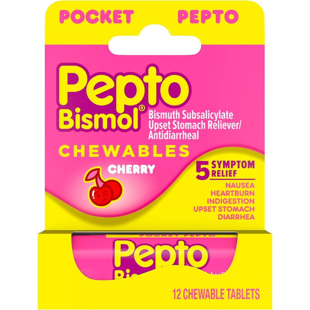 Pepto to go Chry Chew 12大小 12厘米 Pepto to go Cherry Chewable 12厘米