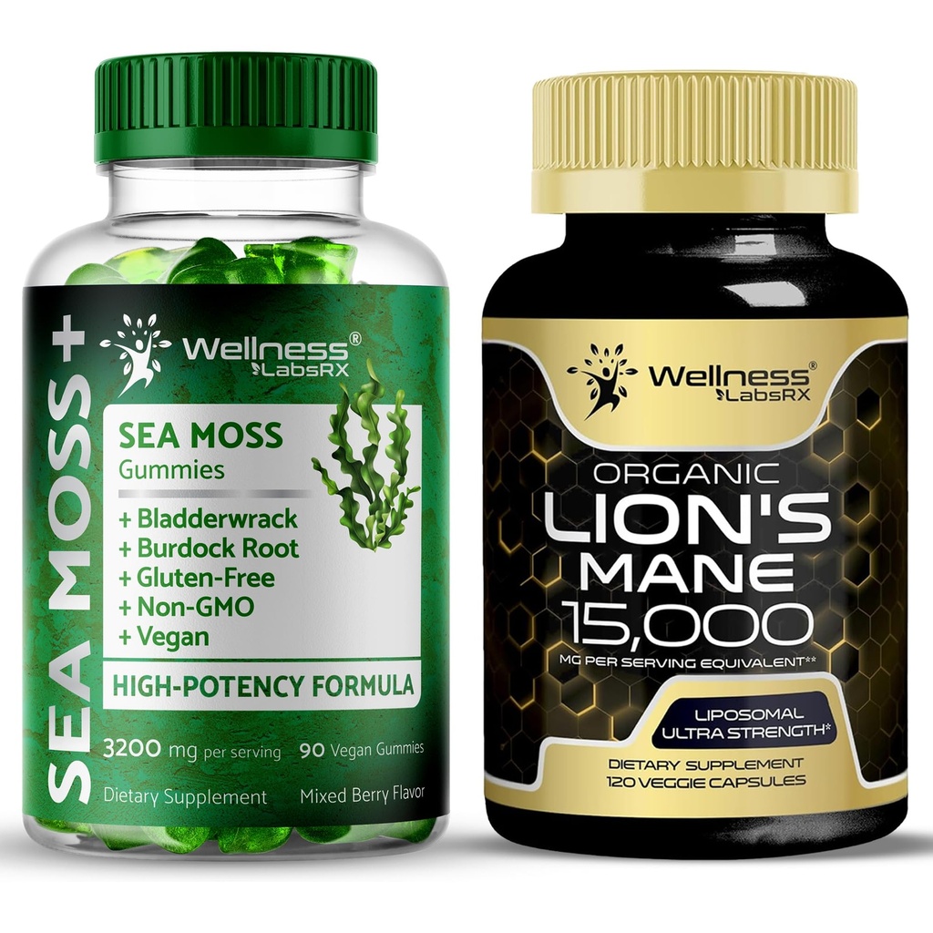 (原始内容存档于2019-09-26) (英语). WellNess LABSRX Lions Mane Supples - Sea Moss Gummys 3200mg | Bundle.