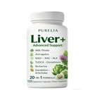 Liver Advanced+, 120 Veggie Capsules QQ 20-in-1 复合体 与牛奶硝酸盐,丹德利翁,NAD, NAC, ALA, TUDCA, Glutathione, Artichoke, Turmeric, & Astragalus QQX Non-GMO, Gluten Free (英语).