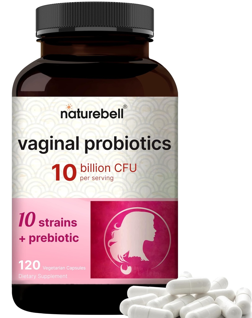 NatureBell Vagie Vagie Capsules 120 Vaggie Capsules PH 平衡 Probiotics 和 Prebiotics Blend – 乳房阴道补充 – 支持Odor, Flora 和 Yeast
