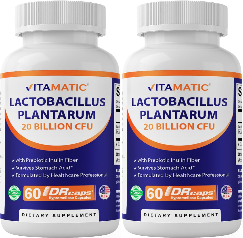 维他命性乳酸乳糖(Plantarum) - 每DR Capsule 20亿元 - 60计 - 消化支持 - 用预生胰岛素纤维2包制成