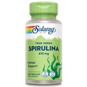 SOLARAY Spirulina 410mg QQ藻类超级食品支持能源,生命力和总体健康 QQ100ct,100Serv.