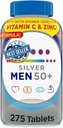 Silver Men 50+ Multivitamin, Better Guide Vitamins Supplements, 275 Count (Pack of 1).