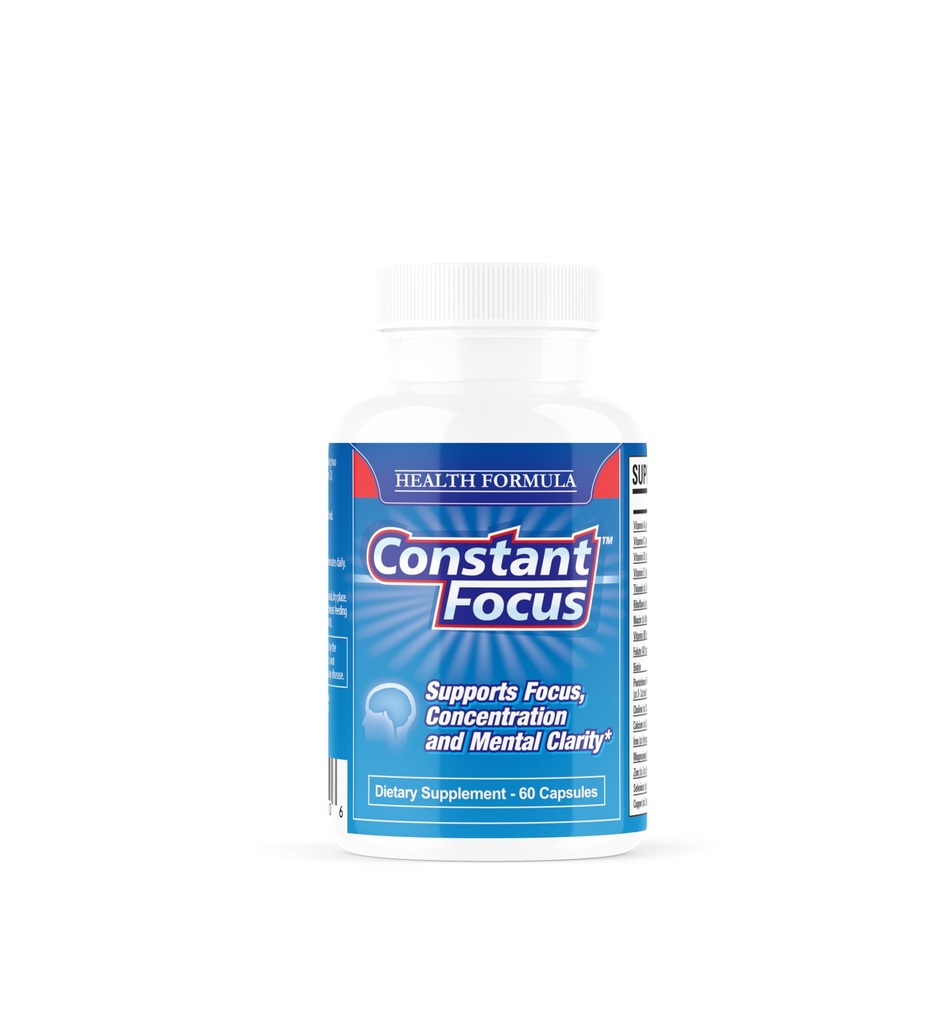 -- Brain Booster - Natural Herbal Brain Health Supplement for All Day Focus - Memory - Concentration - Alertness & Mental Clarity - 60 Tabs