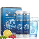 H2 Molecular Hydrogen Water Tablets with Magnesium, 100 Counts Hydrogen Tablets for Drinking Water, High PPM Molecular Hydrogen for Energy Recovery, Lemon & Raspberry Flavors