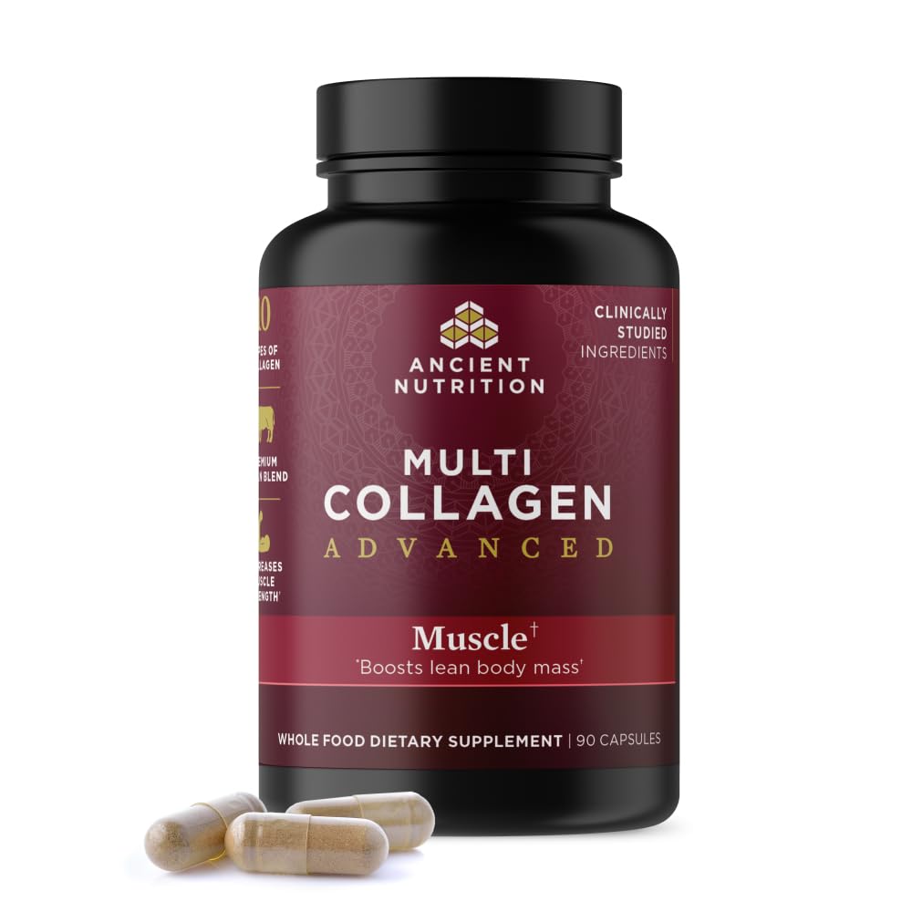 Ancient Nutrition Advanced Multi Collagen Protein Capsules Muscle, 90 Count