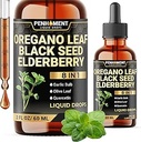 8in1 2900mg Oregano 含黑籽油液的油滴 含卡瓦科罗尔 | 蒜类 长莓 橄榄叶 u u u u u u - 2 Fl Oz