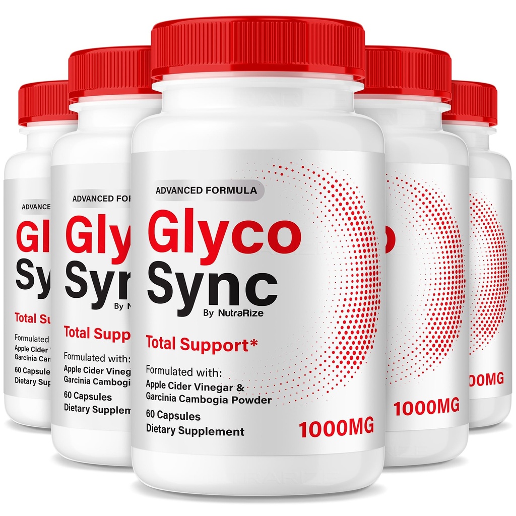 (5 Pack) Glyco Sync Pills, Official GlycoSync Glyco Optimizer Formula, All-Natural Ingredients to Support Stable Levels, Balance & Overall Health, Premium Glyco Sync Pastillas Review (300 Capsules)