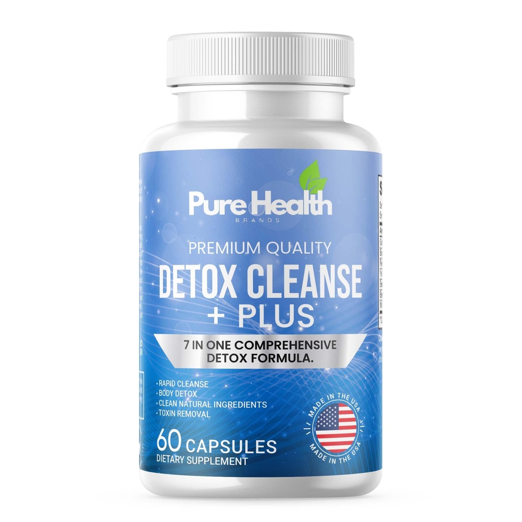 Extra Strength Fast Acting 7-in-ONE Advanced Formula - Full Body Cleanse - Detox & Liver Cleanse - Detox & Liver Repair, All Natural Toxins Remover, Healthy Cleansing Support for Liver (60 Capsule)