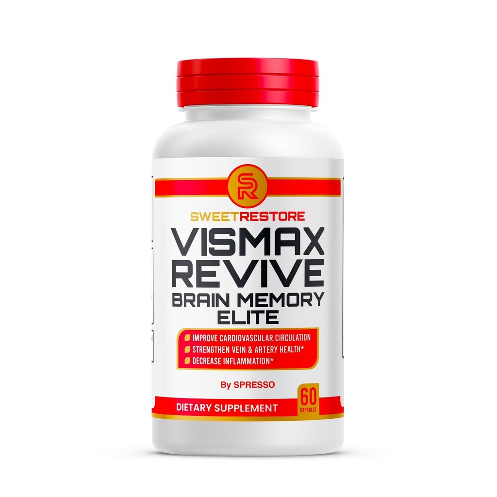 (1 pack) Vismax Revive, 官方 Vismax Revival Brain & Memory Support 配有 Premium Informedions, 健康循环和整体健康的所有自然高级公式(60 Capsules)