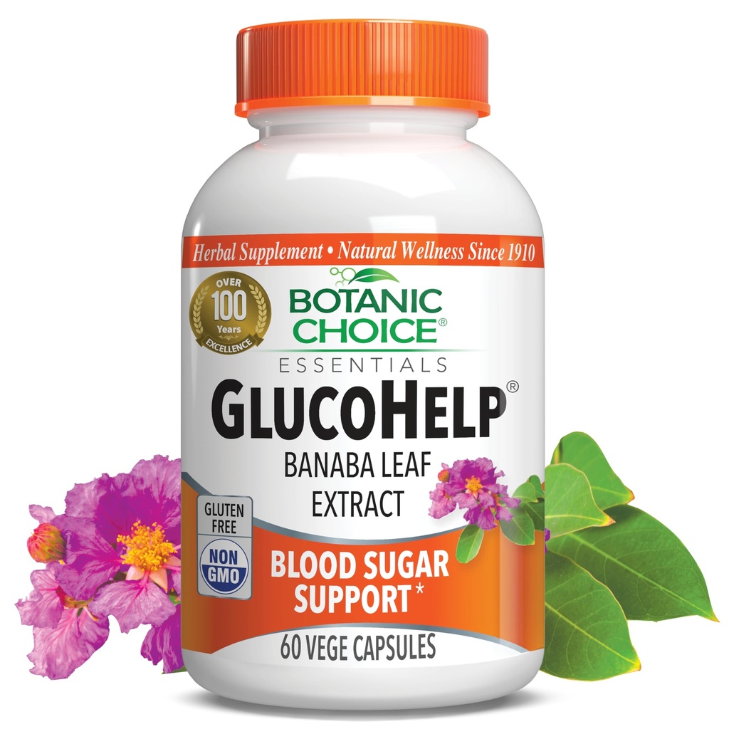 植物选择 Gluco 帮助 Banaba Leaf 提取- Gluten 免费, 男子和女子非 GMO, 60 Capsules