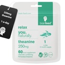 纯L Theanine Supplement(60) 250mg l Theanine Capsules – 1 a day – 压力救济补充和冷静援助 – 支持 GABA Supplement + lab-Tested → Vegan