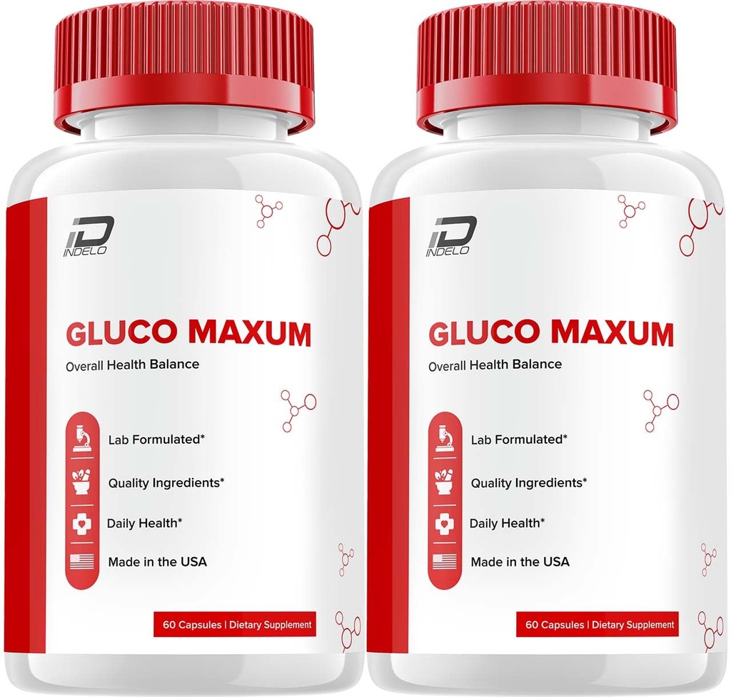 Gluco Maxum Capsules - Gluco Max Advanced Supplement, All Natural Formula to Maintain Healthy Levels, Maximum Strength Formula, Glyco Maxum Capsule Reviews (2 Pack - 120 Capsules)