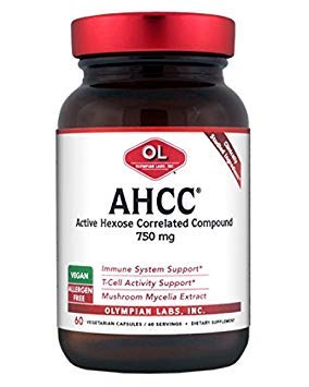 Olympian Labs Premium AHCC – 750mg – AHCC / Capsule– 支持免疫健康,肝功能,以及自然杀手细胞活动 - 60 caps