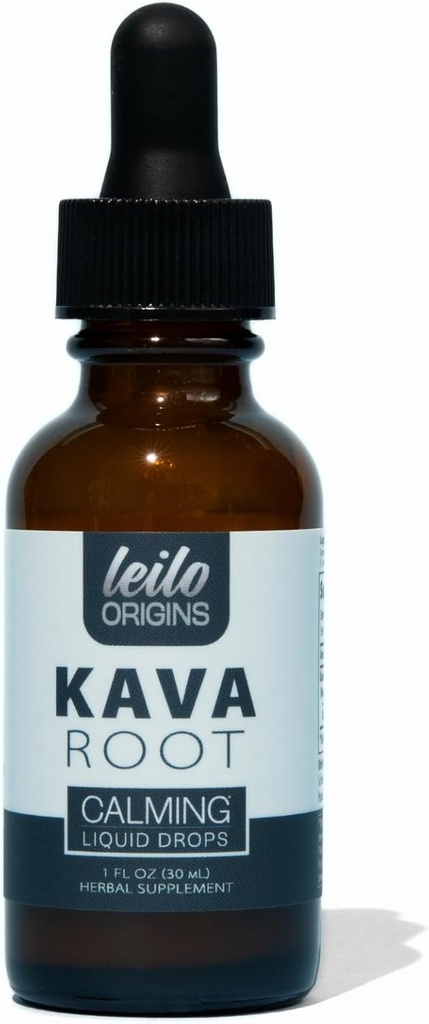 LEILO Kava根液体提取器 专注于支持放松 70% 提取强度 - 无酒精 → (1 Fl Oz, 30个服务对象)