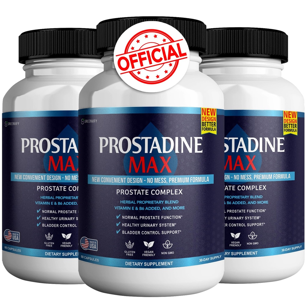 Prostadine Max Prostate Supplements for Men Capsules, Health Supplements - Maximum Strength, All Natural to Support Normal & Healthy Function 180 Capsules (3 Pack)