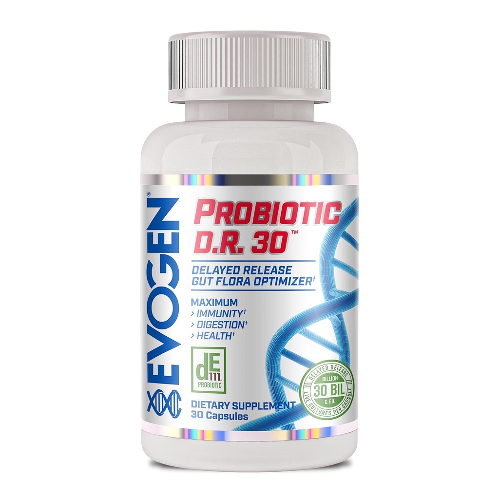 Evogen Probiotic D.R. 30 | Delayed Release Gut Flora Optimizer | Supports Immunity, Digestion, & Health | 30 Billion CFUs | 30 Capsules