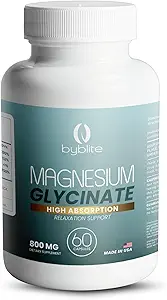Glycinate镁800mg/高吸收-支持健康/睡眠/Muscle函数/心脏健康/压力救济