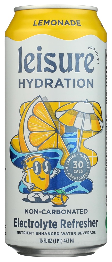 Leisure Hydration Lemonade Electrolyte Refresher, 16 FZ