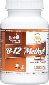 Kosher B12 Lozenge(甲基) W/B6-叶酸和Biotin 100 Lozenges