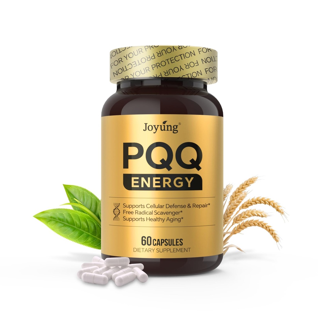 Joyung PQQ Supplement, 20mg, Antioxidant for Energy & Cognitive Support, Mitochondrial Function, Vegan Capsules, 60 Count