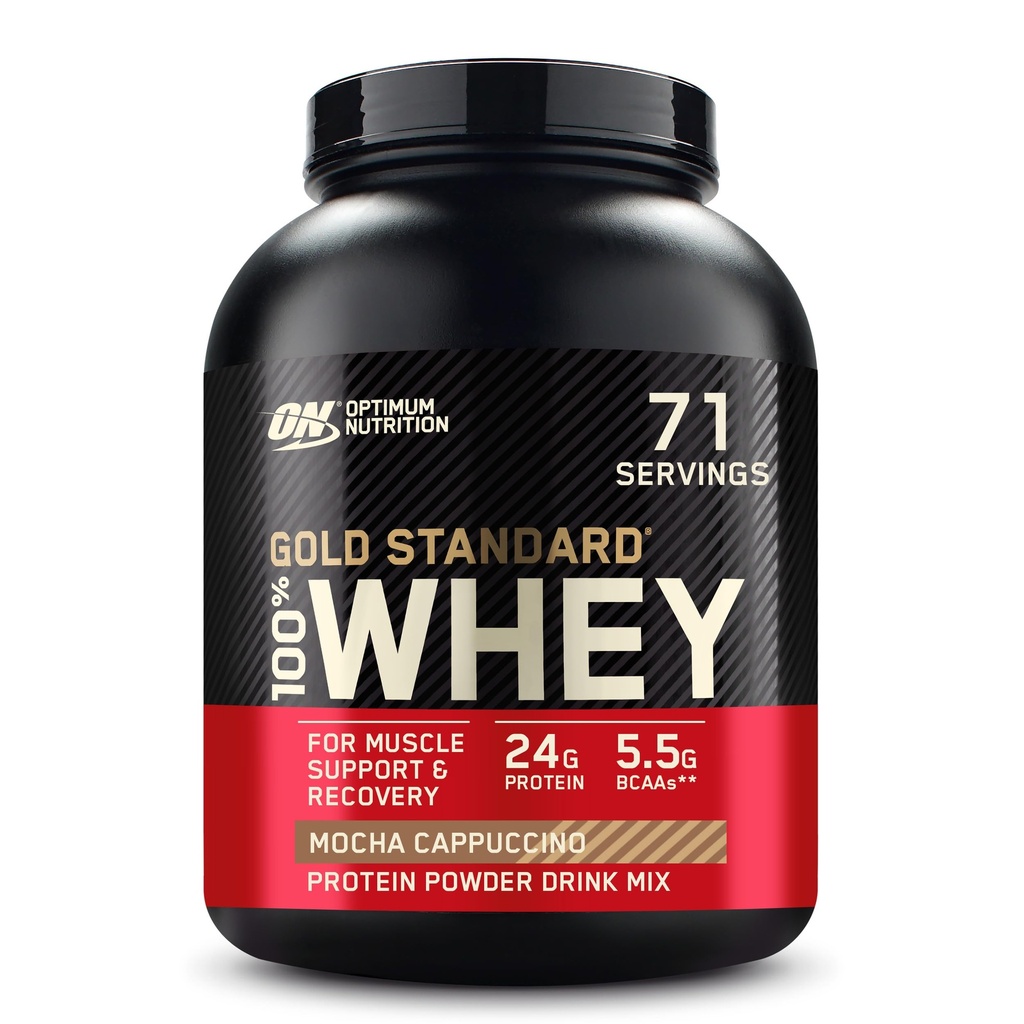 Optimum Nutrition Gold Standard 100% Whey Protein Powder, Mocha Cappuccino, 5 Pound (Packaging May Vary)
