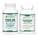 Zaytun Halal Fish Oil 1200mg Omega 3 + Magnesium Glycinate Bundle Supports Heart, Brain, Muscle Function & Relaxation, Non-GMO, Gluten Free, Made in USA