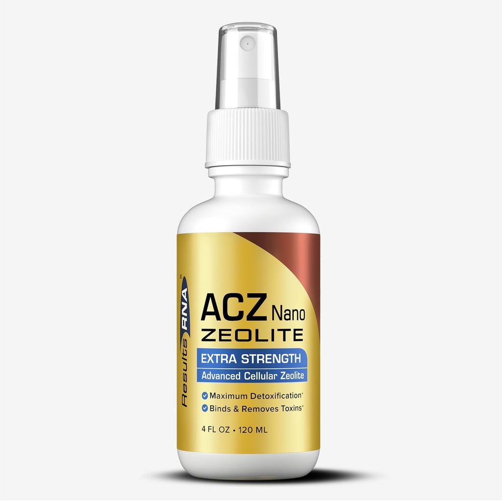 Results RNA ACZ Nano Zeolite Extra Strength – Provides Total Body Detoxification – Immune Boost – Reduces Oxidative Stress – Improves Gut Health – 4oz Oral Spray – 60 Day Supply