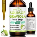 Soursop Graviola 液滴 - 2000 mg 纯 Soursop 提取器与 300 mg 海 Moss & 100 mg 老年莓 - 强大的细胞支持,抗氧化剂-Rich, Immune-Boosting - 2 Fl Oz (60 ml) 瓶装