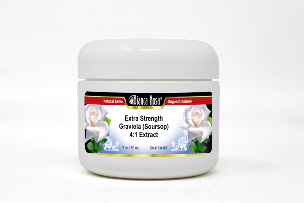 Bianca Rosa Extra Strength Graviola (Soursop) 4:1 Extract - Salve Ointment (2 oz, ZIN: 514188) - 2 Pack