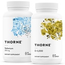 THORNE - 抗氧化剂与健康包 - 硒与维生素 D-5000 - 支持甲状腺保健和免疫功能 - 60种服务